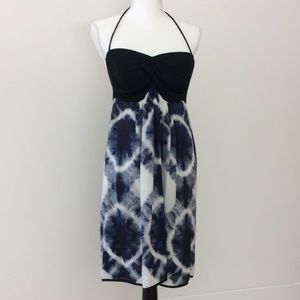 Robin Piccone blue/white tie-dye mini dress